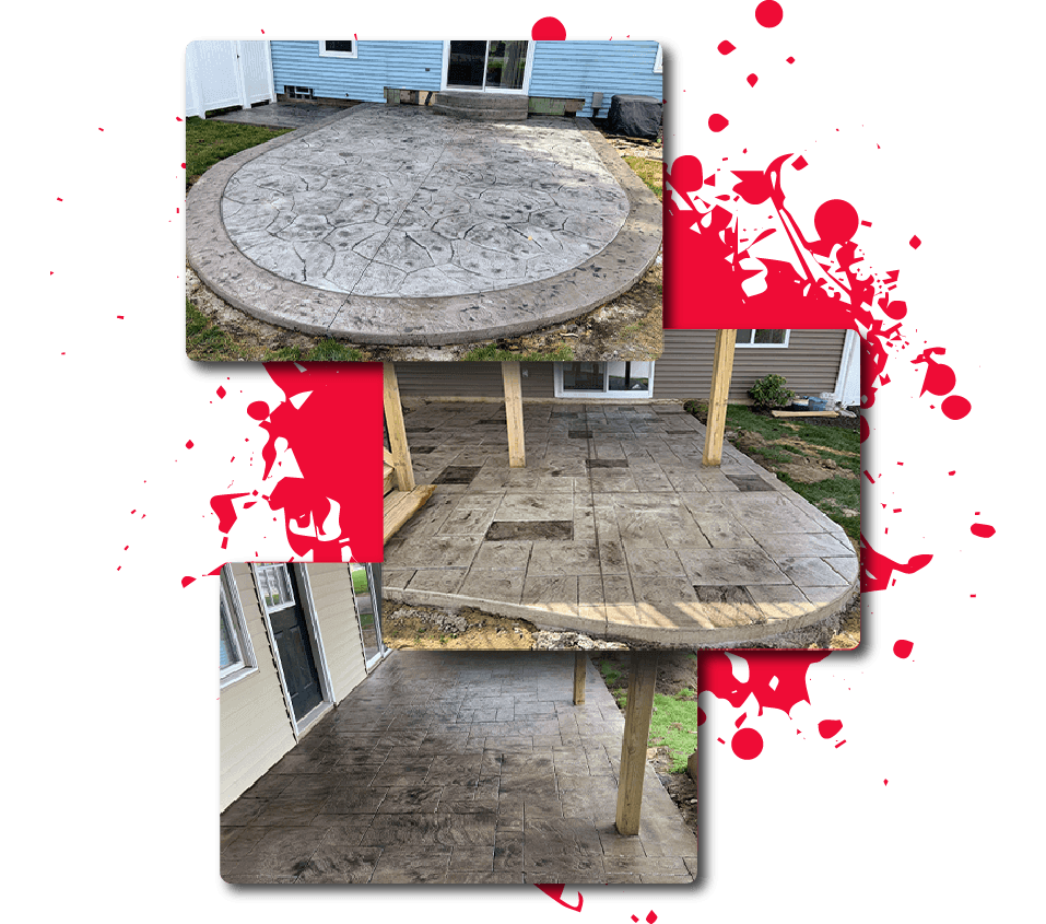 Upgrade your surfaces with stamped concrete.